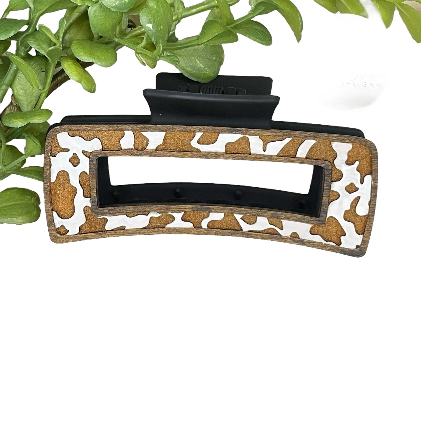 Cow Print 4” Claw Clip