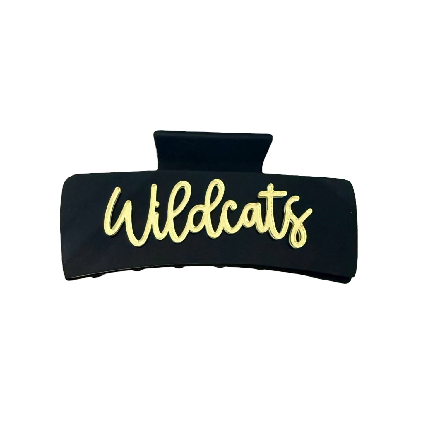 Wildcats Black with Gold Mirror 4” Hair Clip