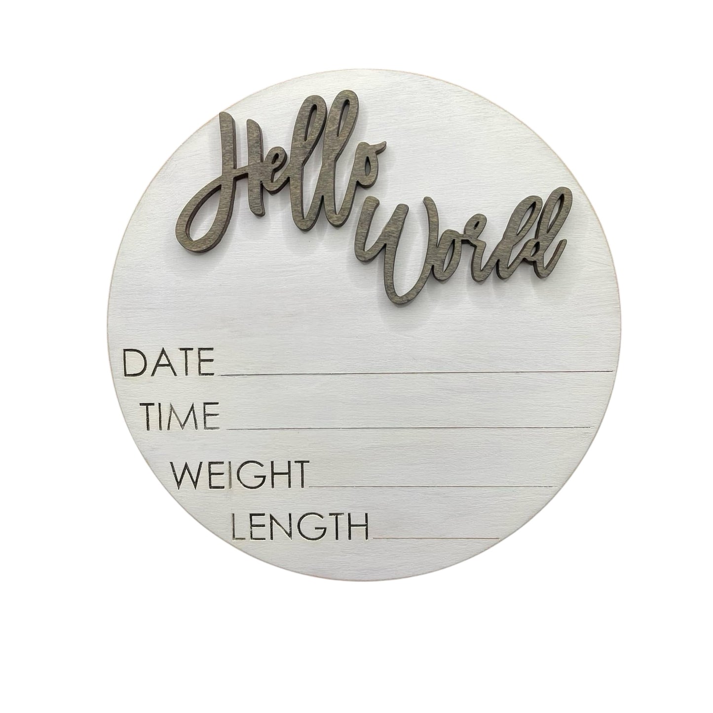 6.5” Hello World Baby Announcement