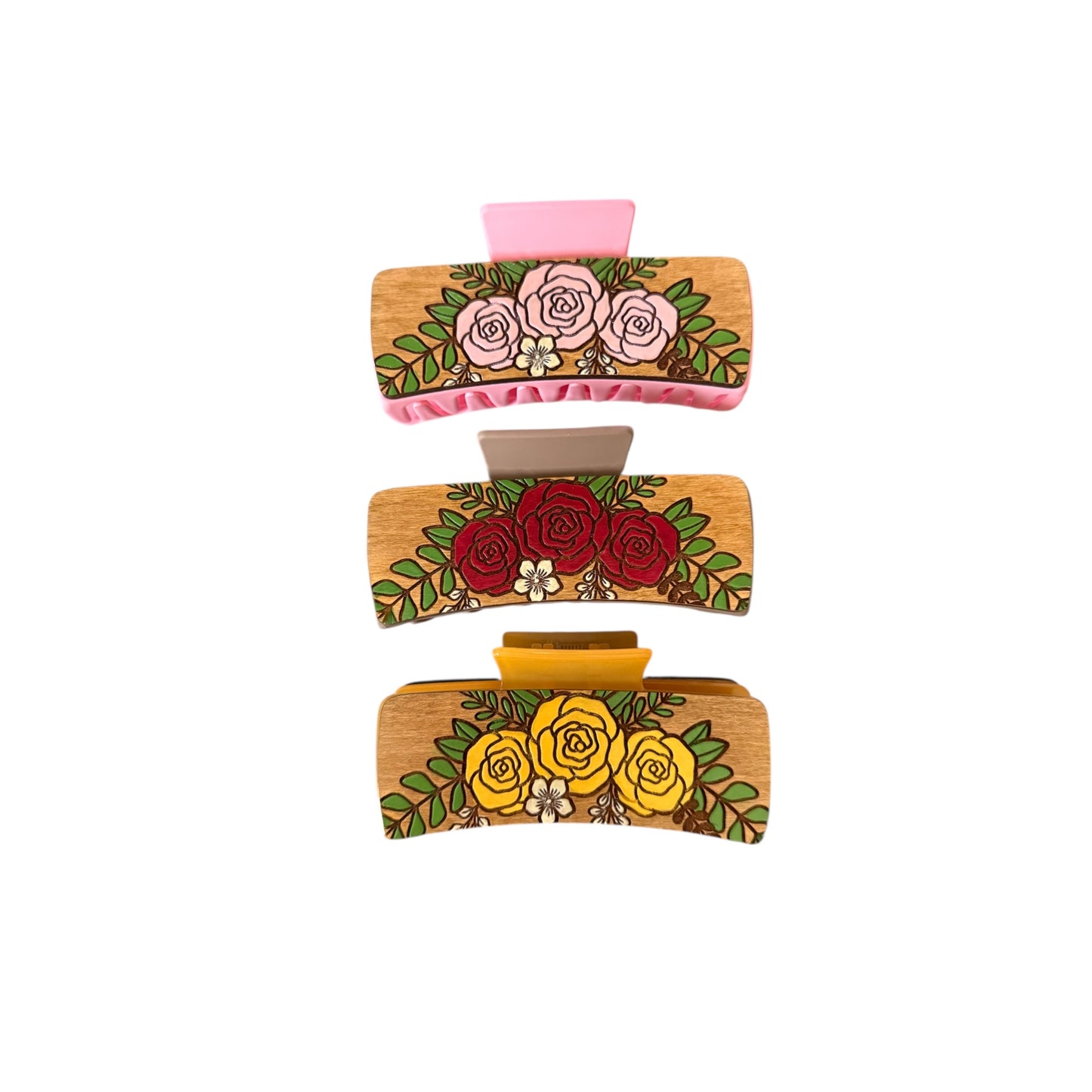 4” Rose Trio Hair Clip