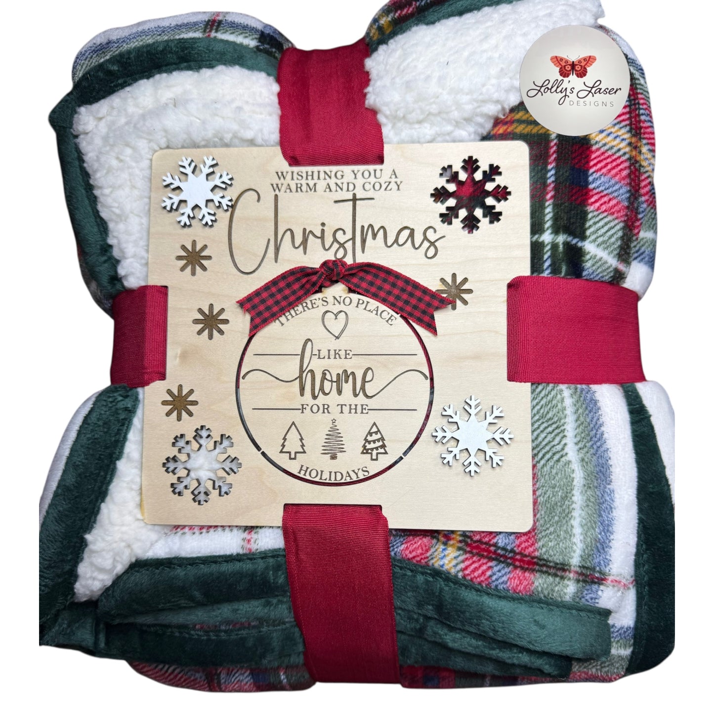 60” x 70” Blanket with Pop Out Ornament