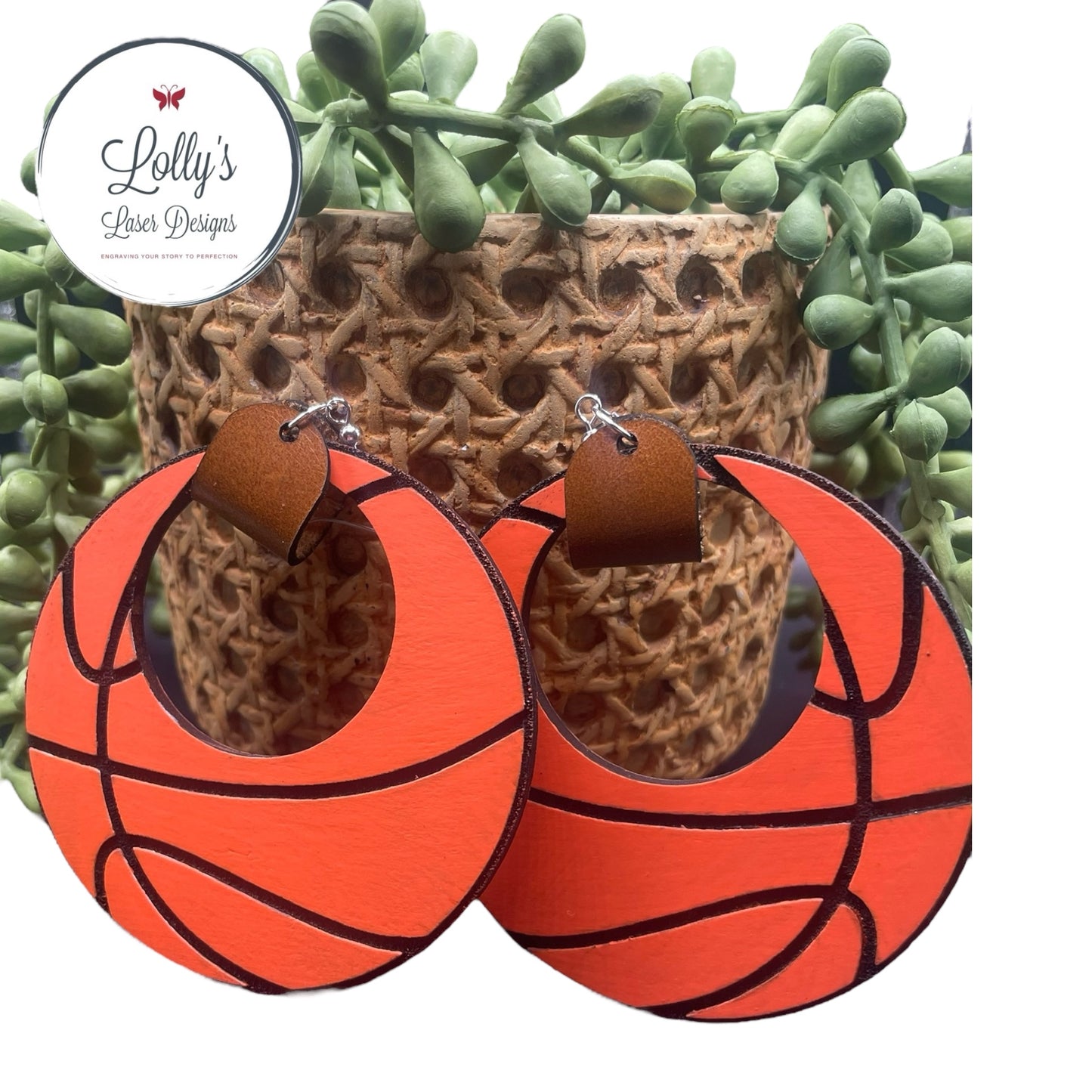 Basketball Hoop Dangle Earrings