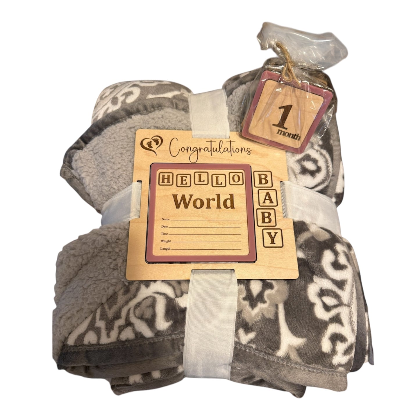 Block Birth Announcement Blanket Tag Bundle
