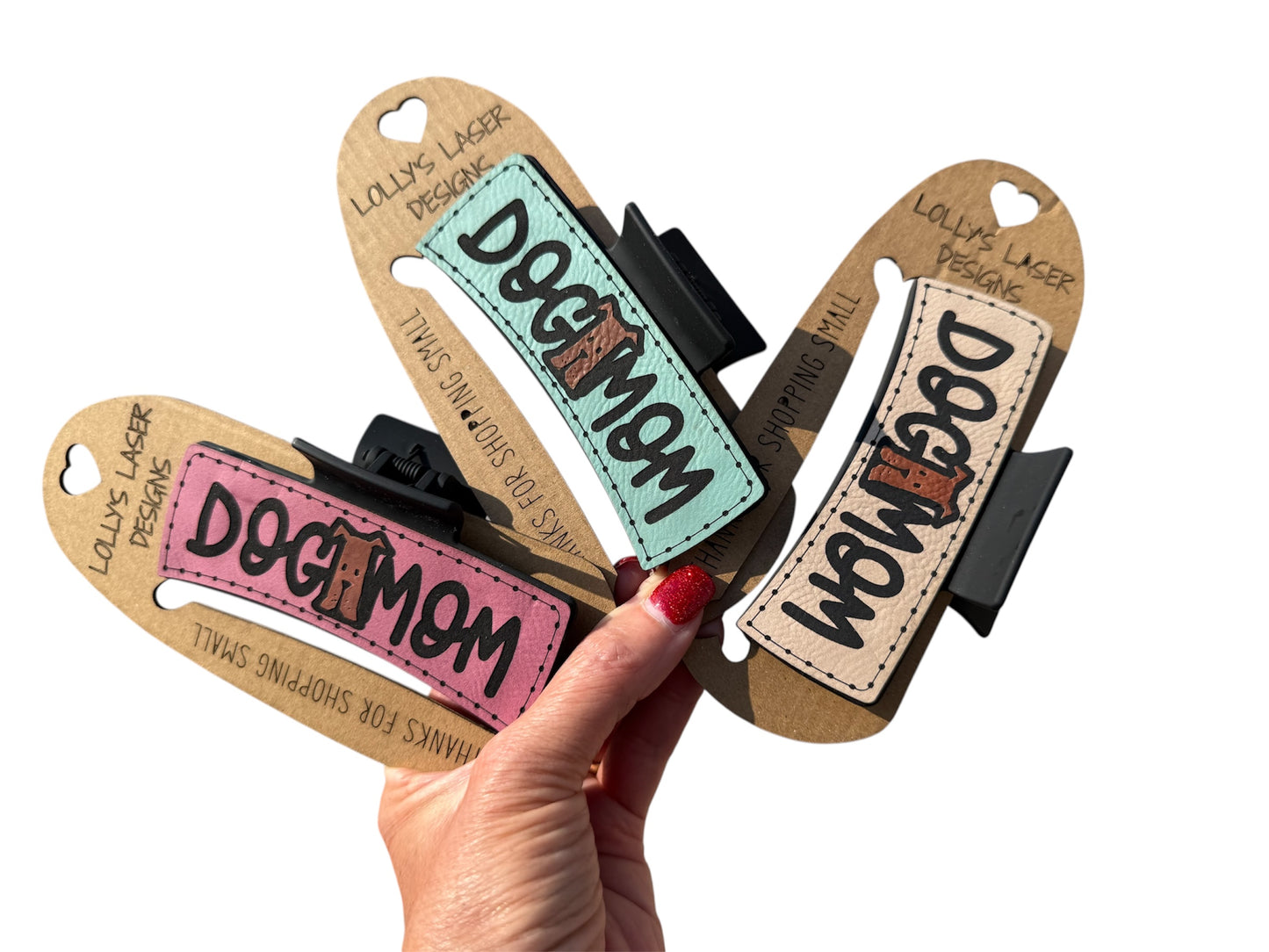 Dog Mom 4” Hair Clip