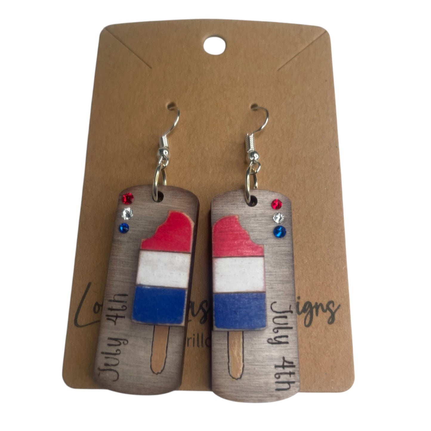 Fourth of July Popsicle Earrings