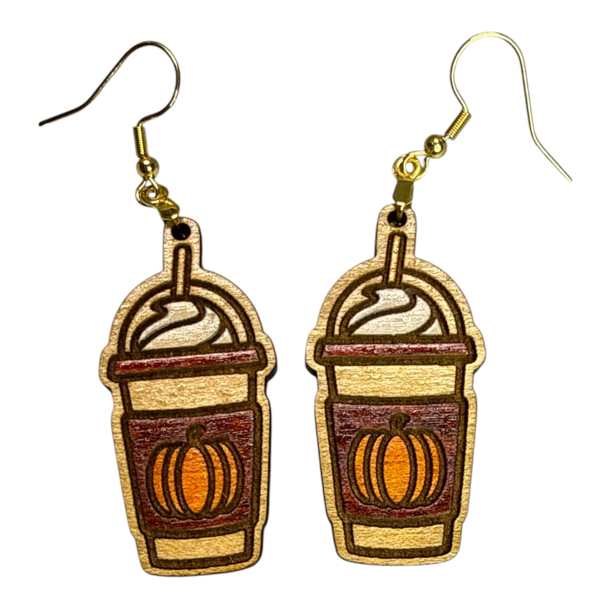 Fall Pumpkin Coffee Earrings