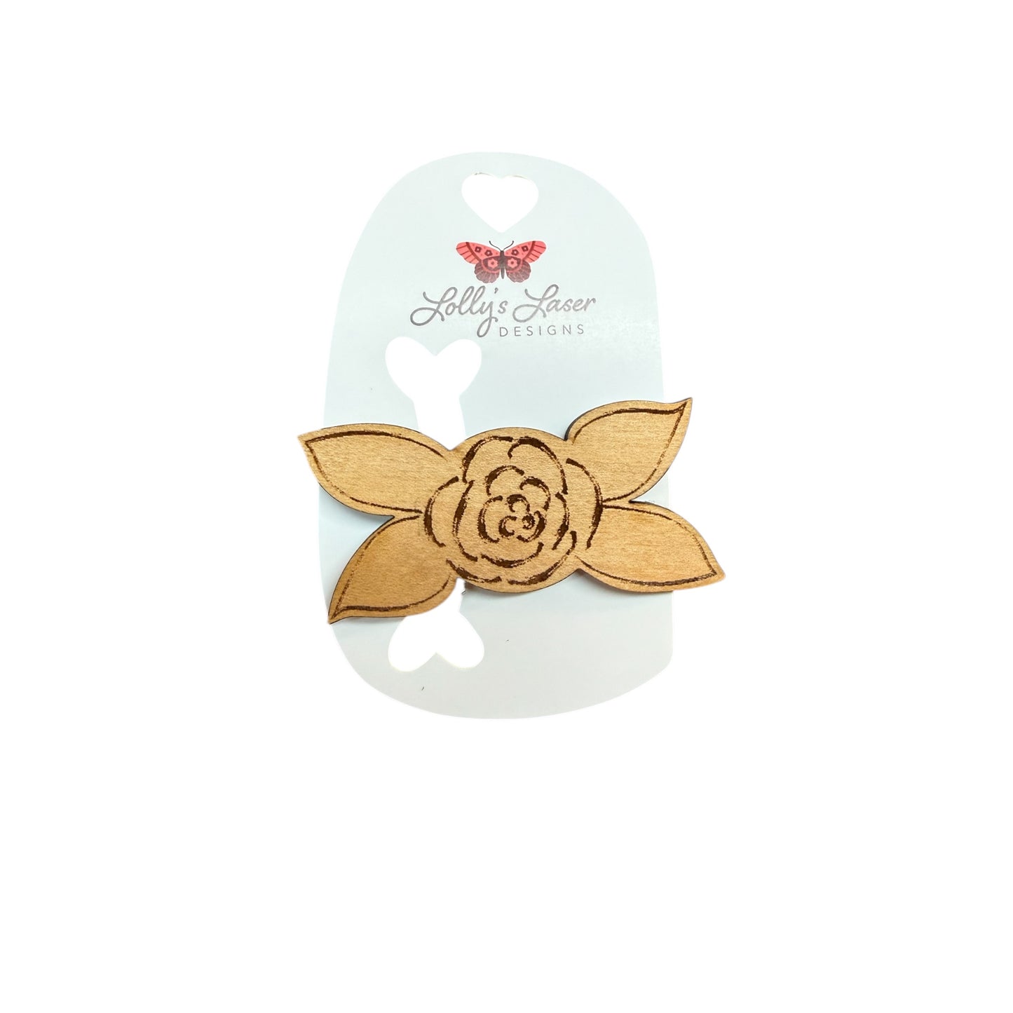 Rose Bud Hair Barrettes