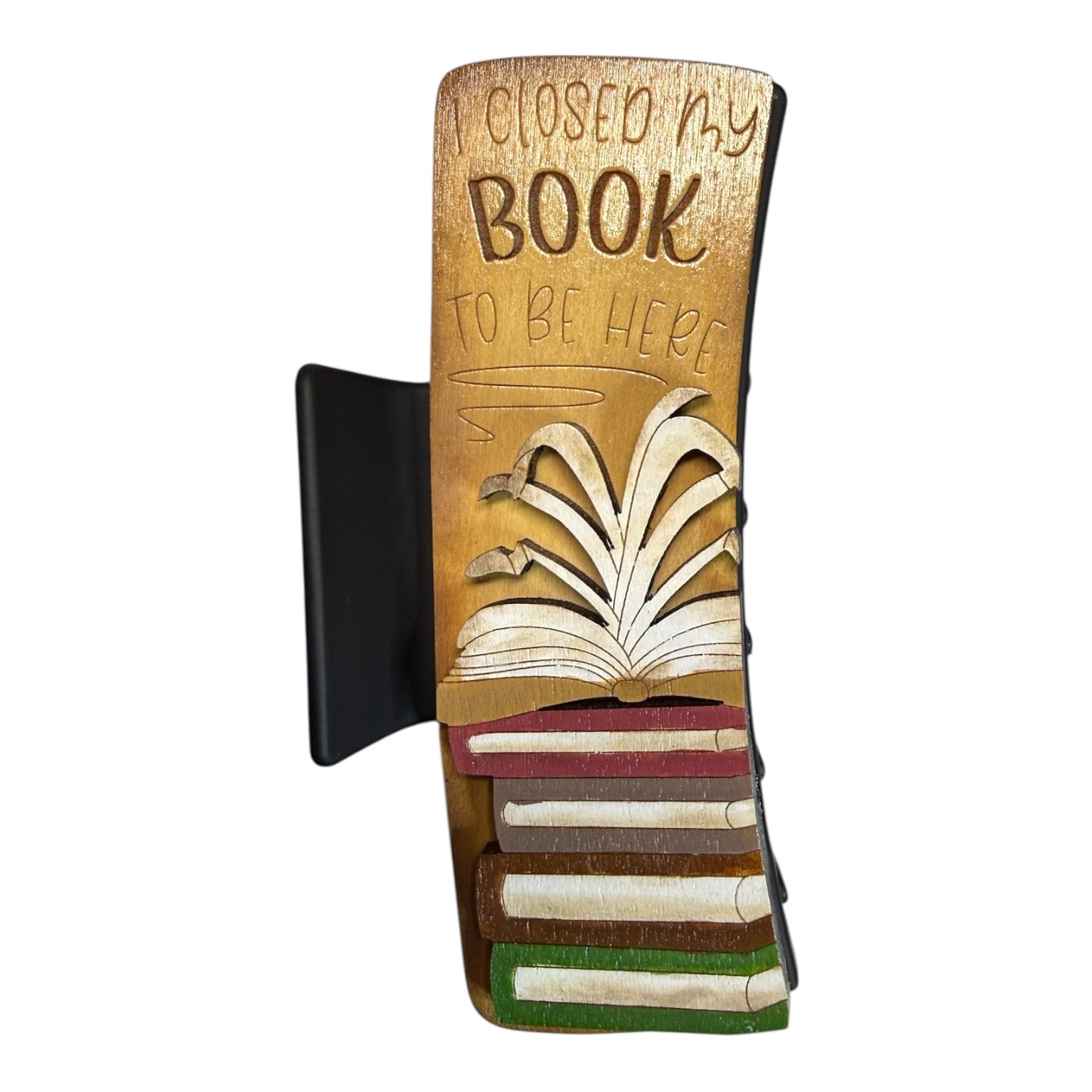 4” Closed My Book Hair Clip