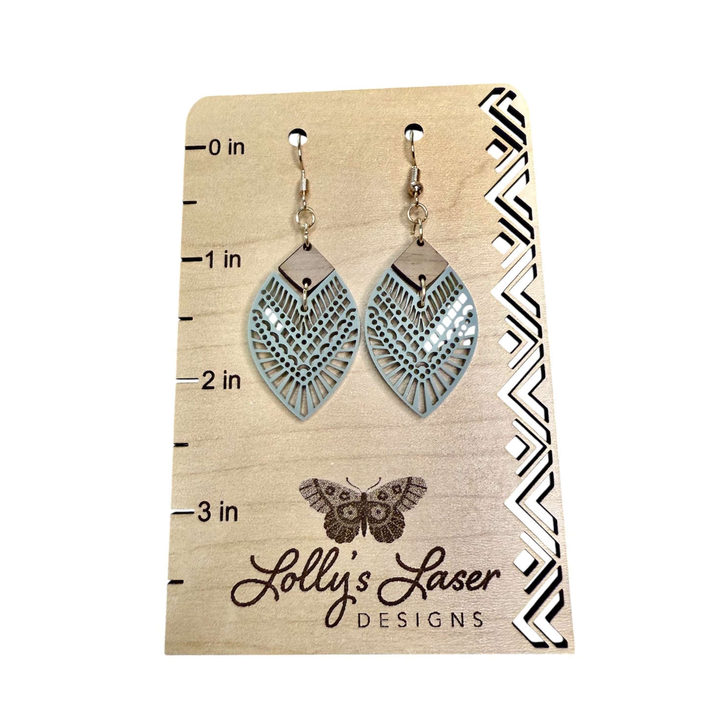 Intricate Petal Shaped Connector Dangle Earrings