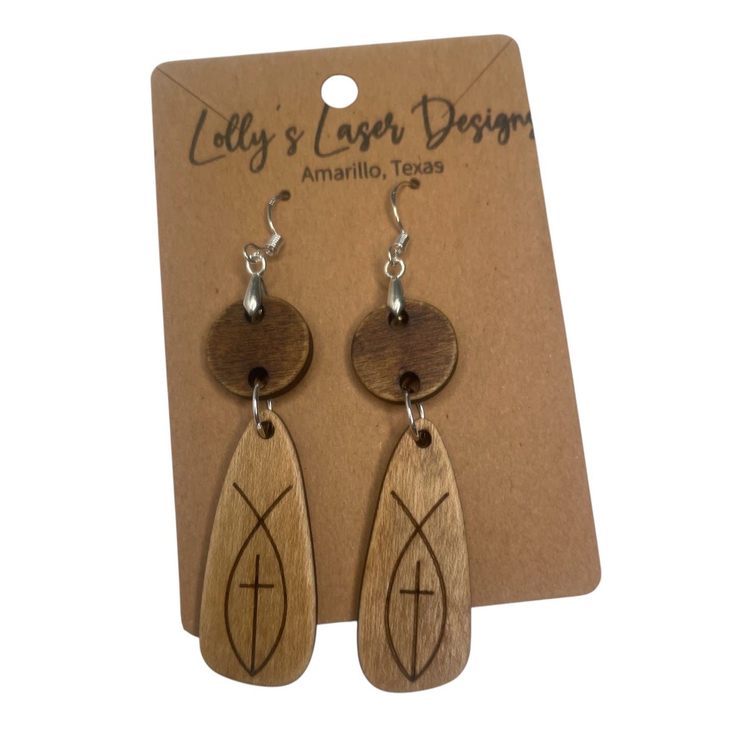 Jesus Fish Dangle Earrings