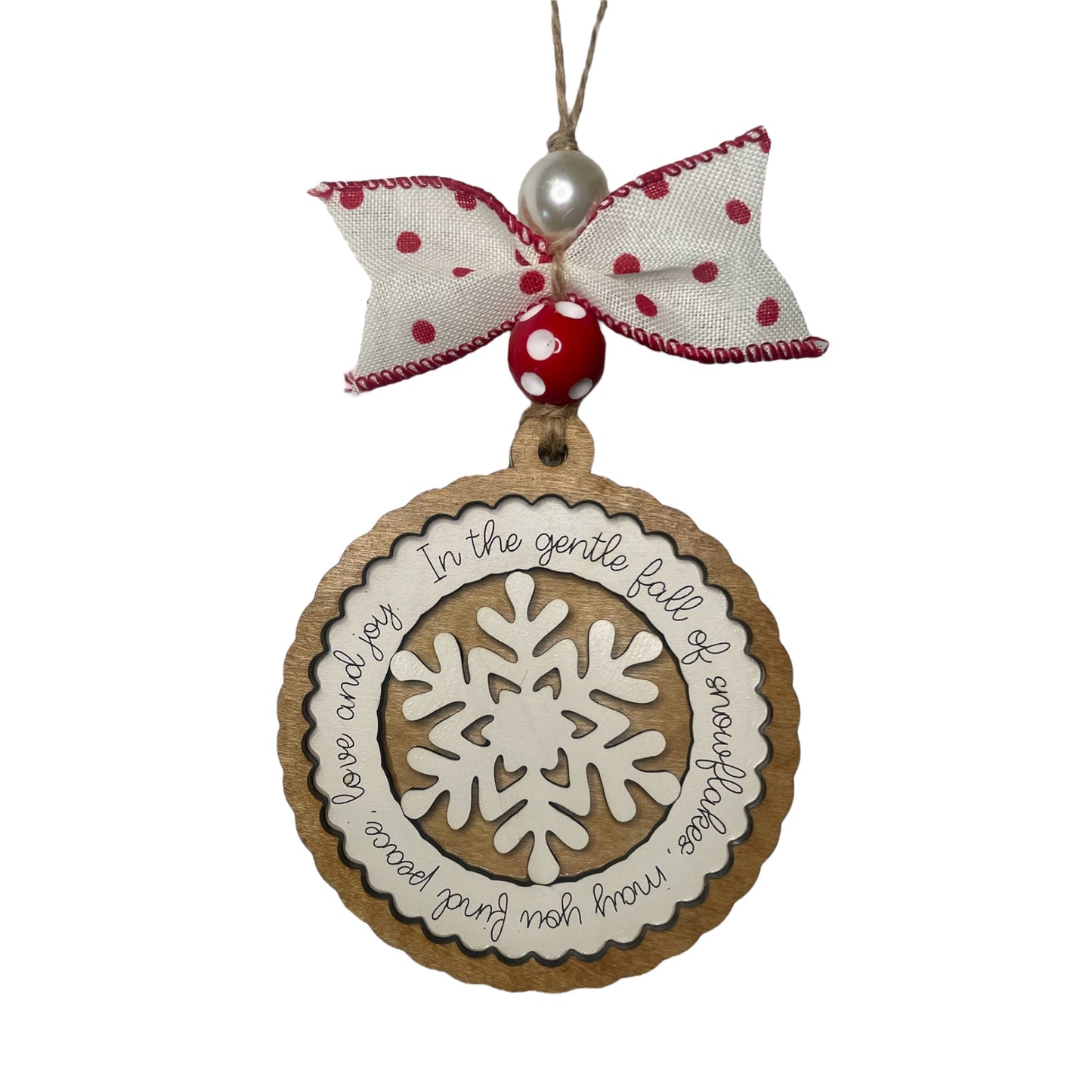 Peace & Joy Snowflake Ornament