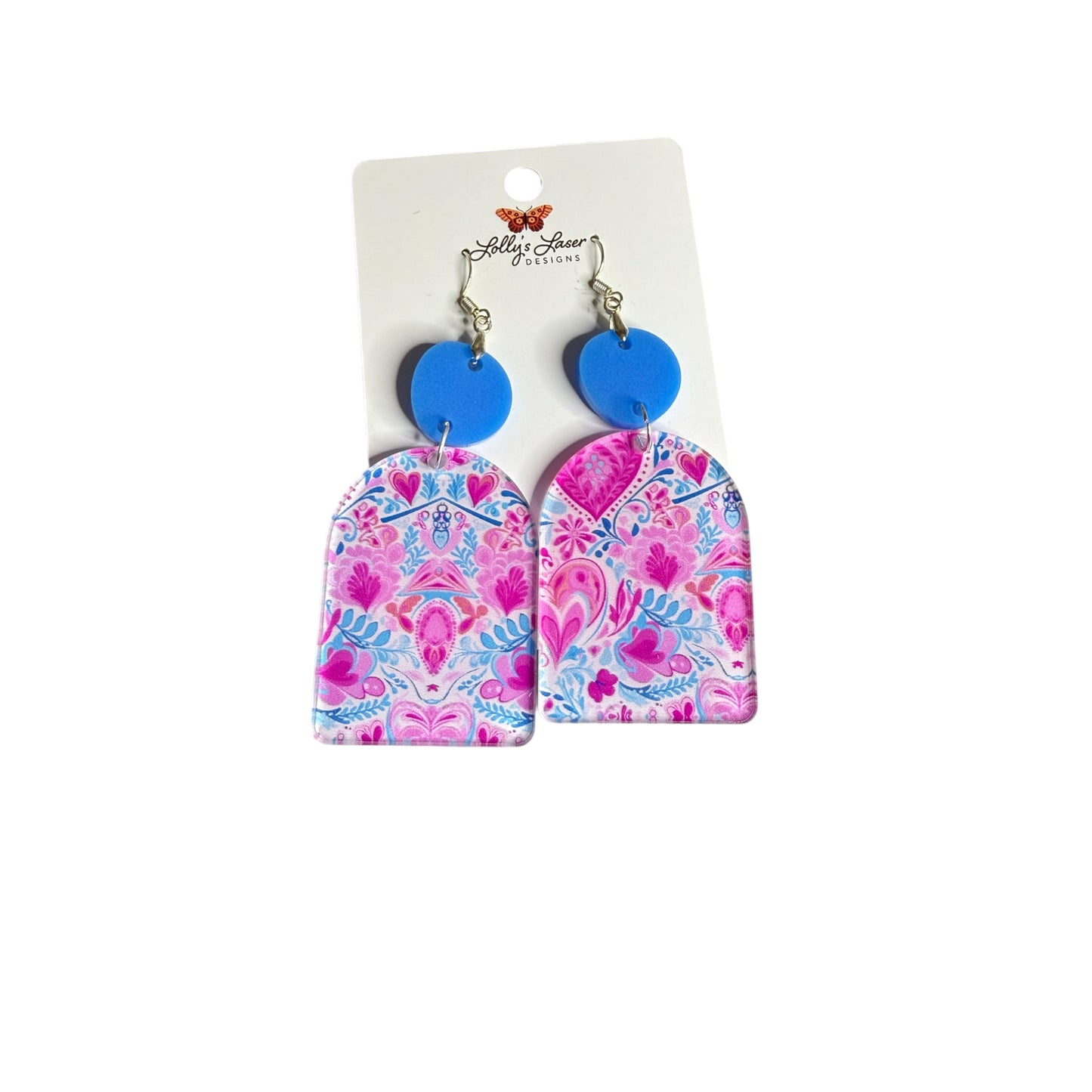 Preppy Heart Dangle Earrings
