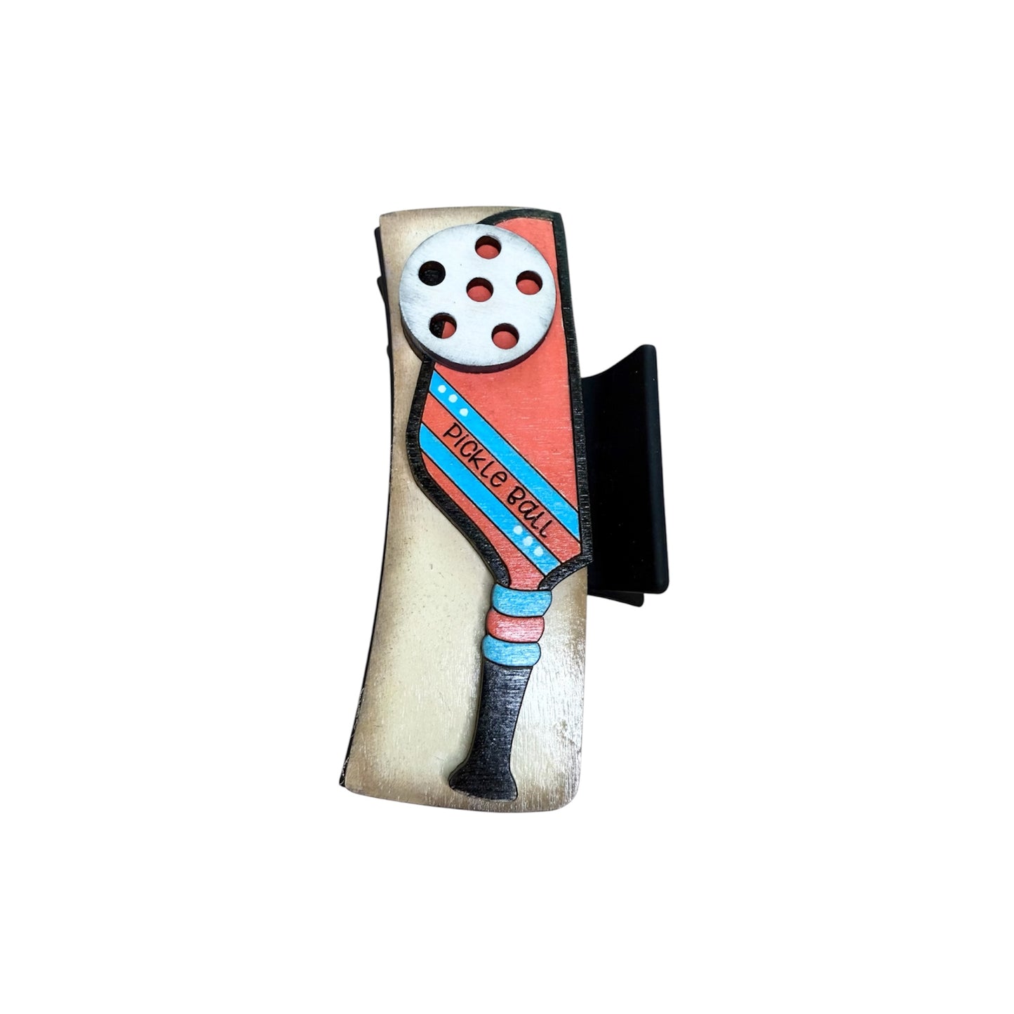 Pickle Ball 4” Hair Clip