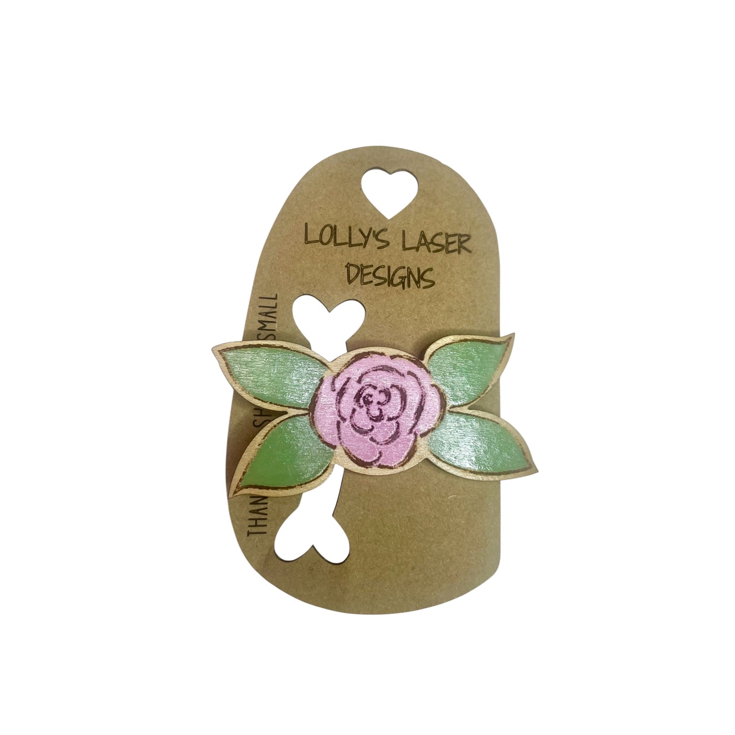 Pink Rose Bud Hair Barrette