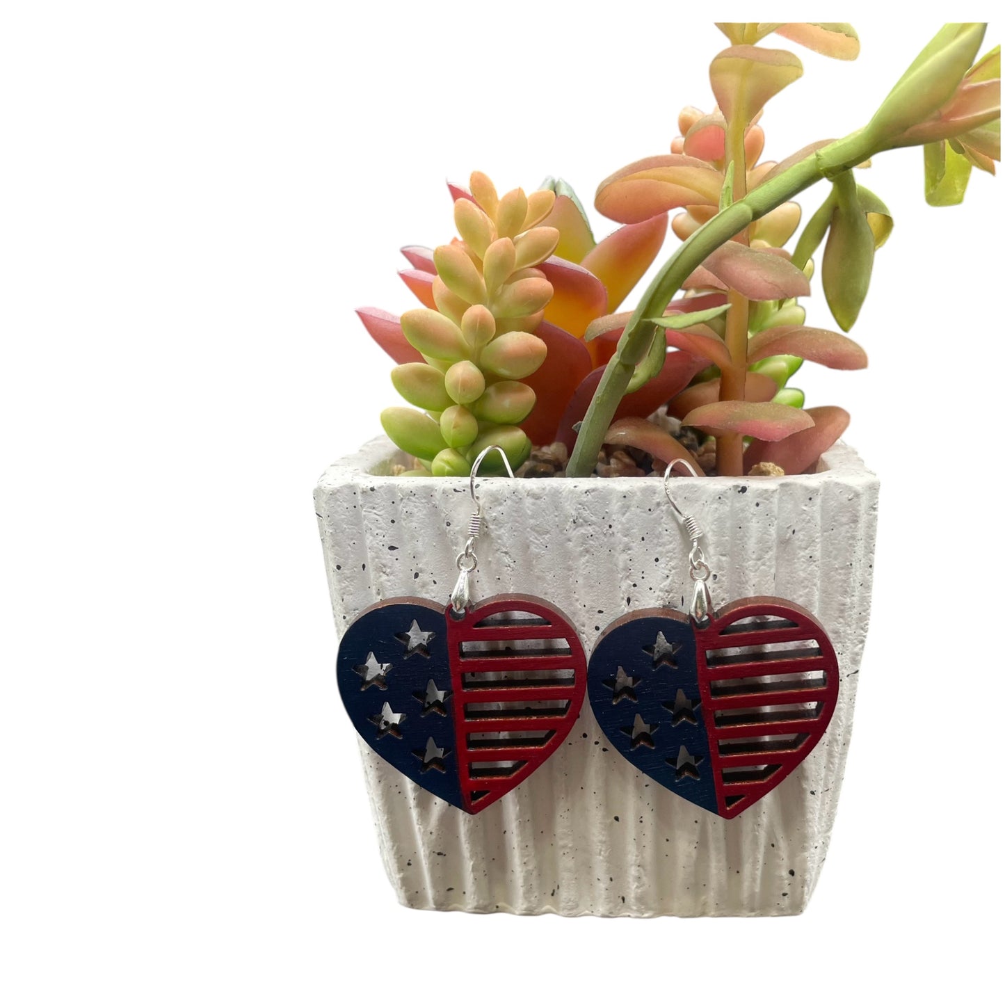 Stars & Stripes Heart Earrings