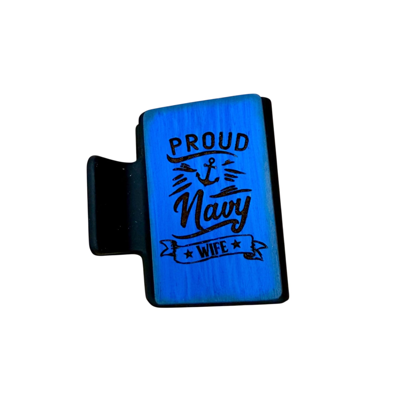 2” Proud Navy Wife Hair Clip
