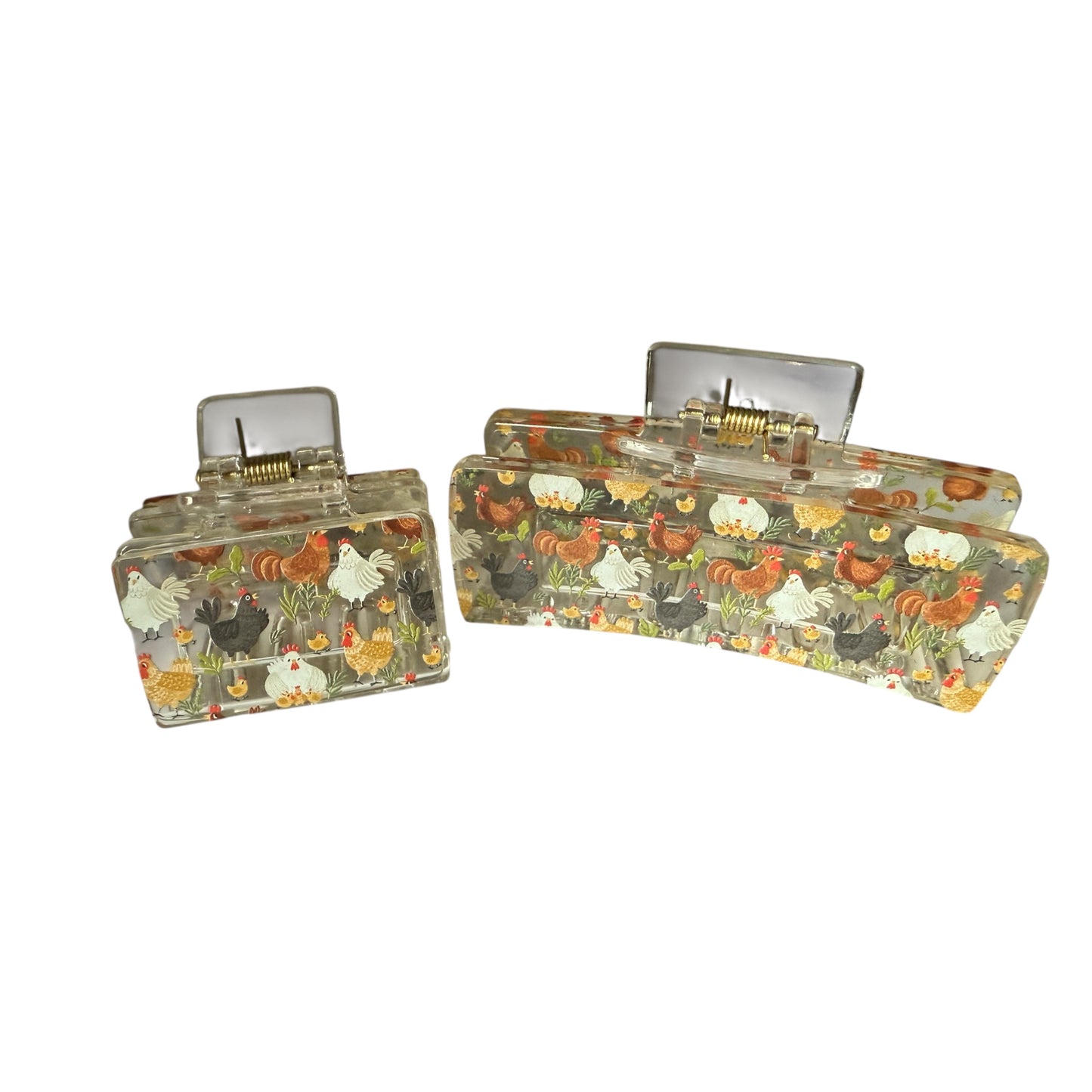 2" and 4" Acrylic Chicken Hair Clip