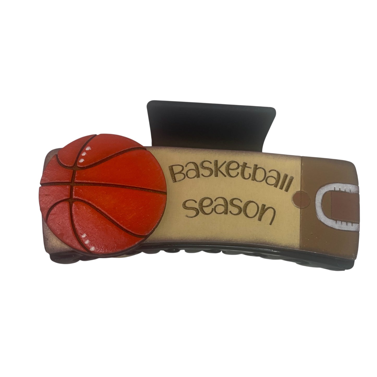4” Basketball Season Hair Clip