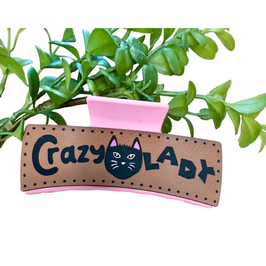 Crazy Cat Lady 4” Hair Clip