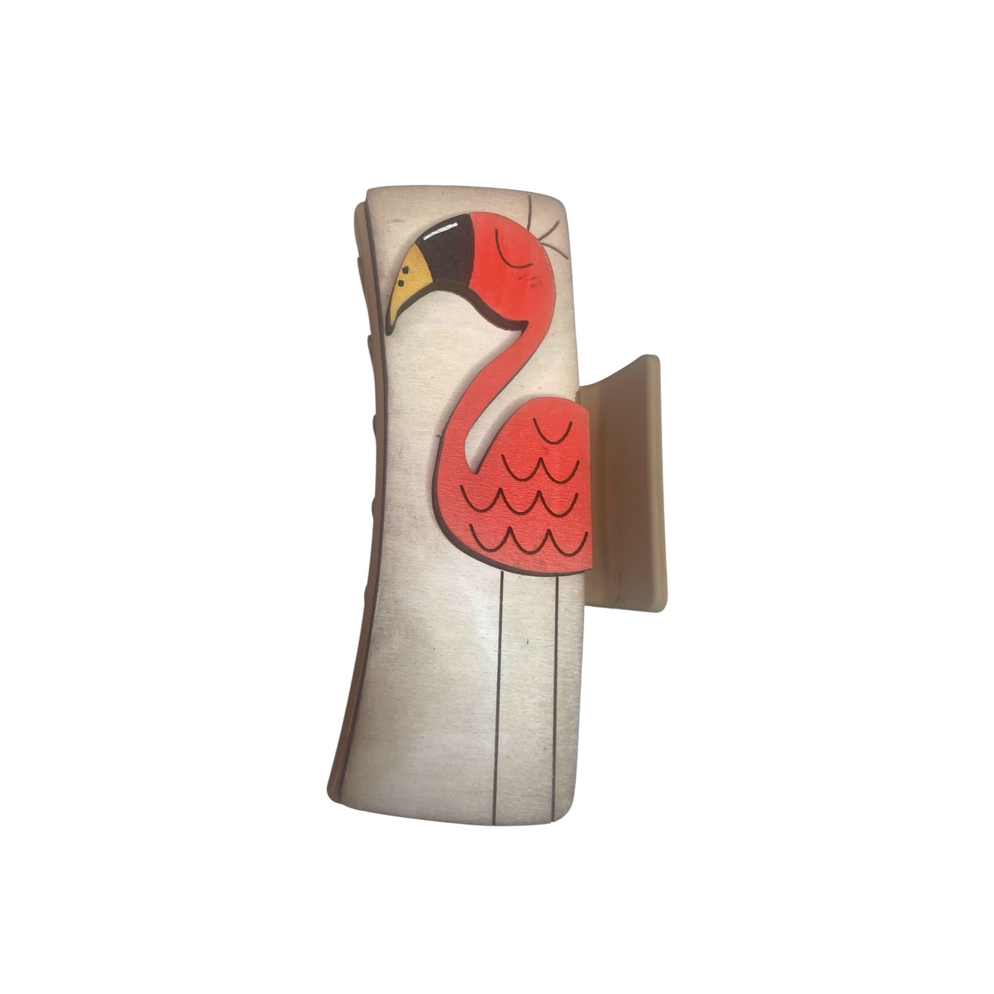 4” Pink Flamingo Hair Clip