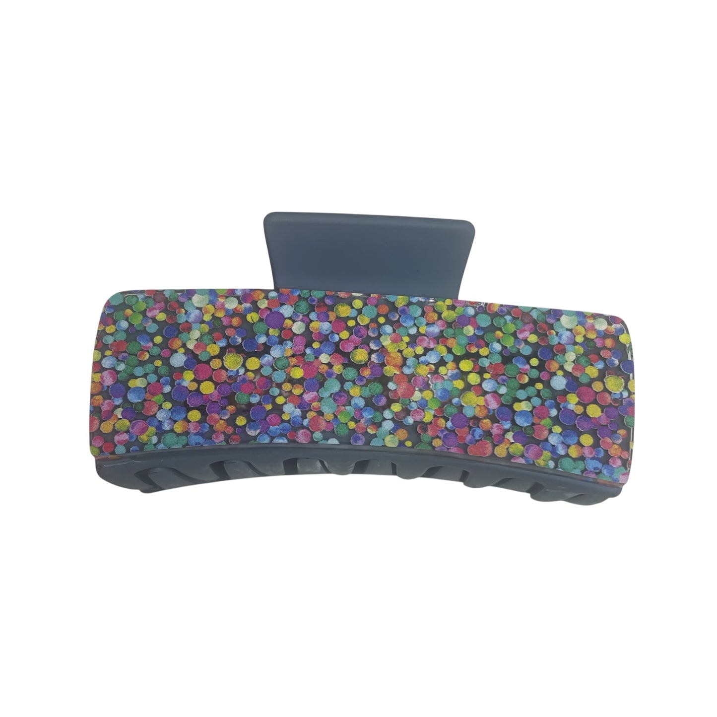 4” Rainbow Dots Hair Clip