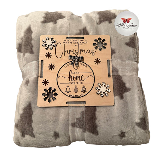 60”x 50” Blanket with Pop Out Ornament