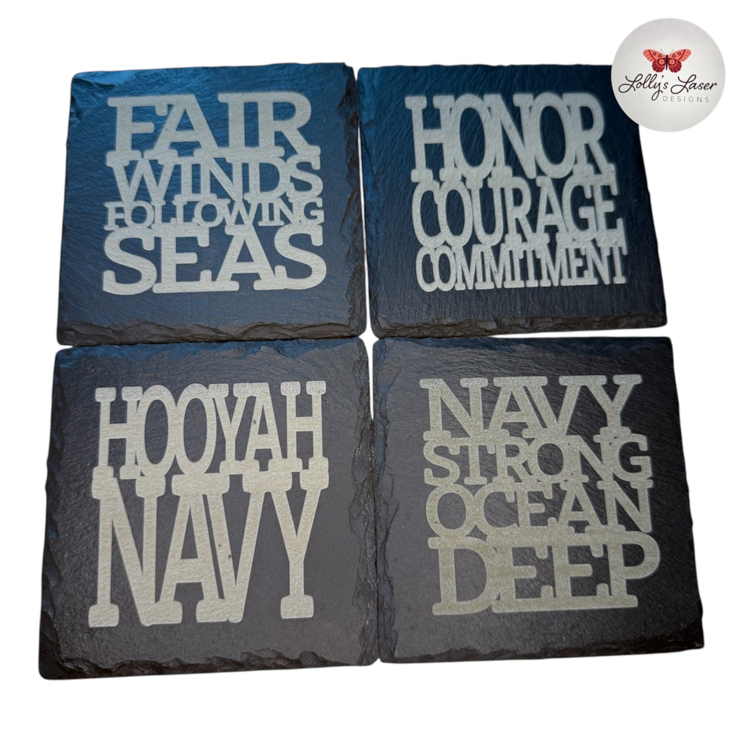 Navy Sayings Slate Coasters