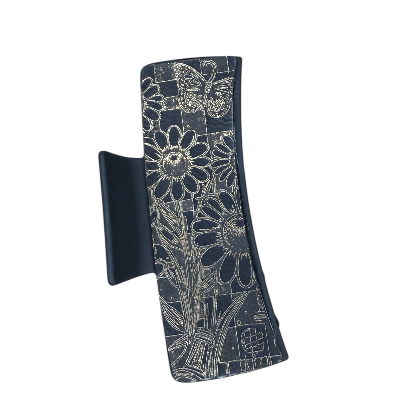 Sunflower and Butterfly 4” Hair Clip