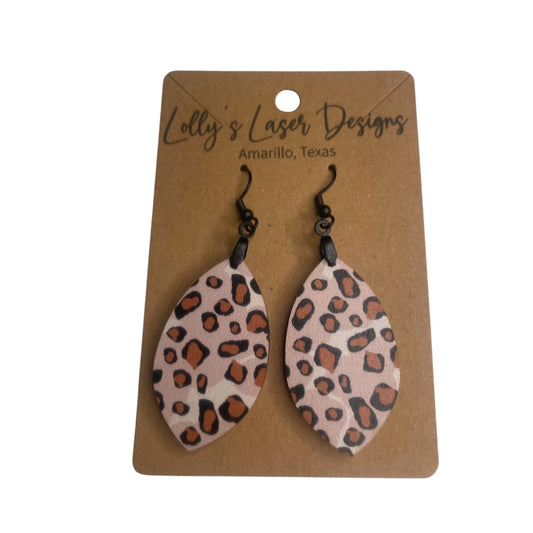 Cheetah Teardrop Dangle Earrings