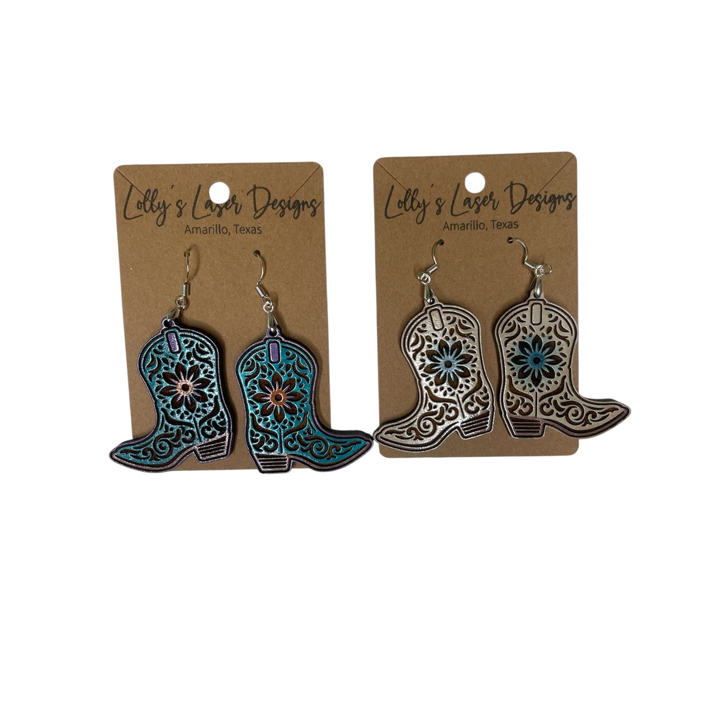 Cowboy Boot Dangle Earrings