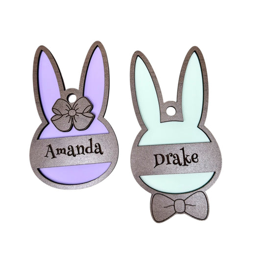Easter Tags- Matching Bunnies with Bow & Bow Tie