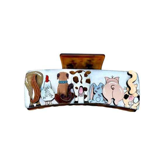 Farm Animals 4” Hair Clip