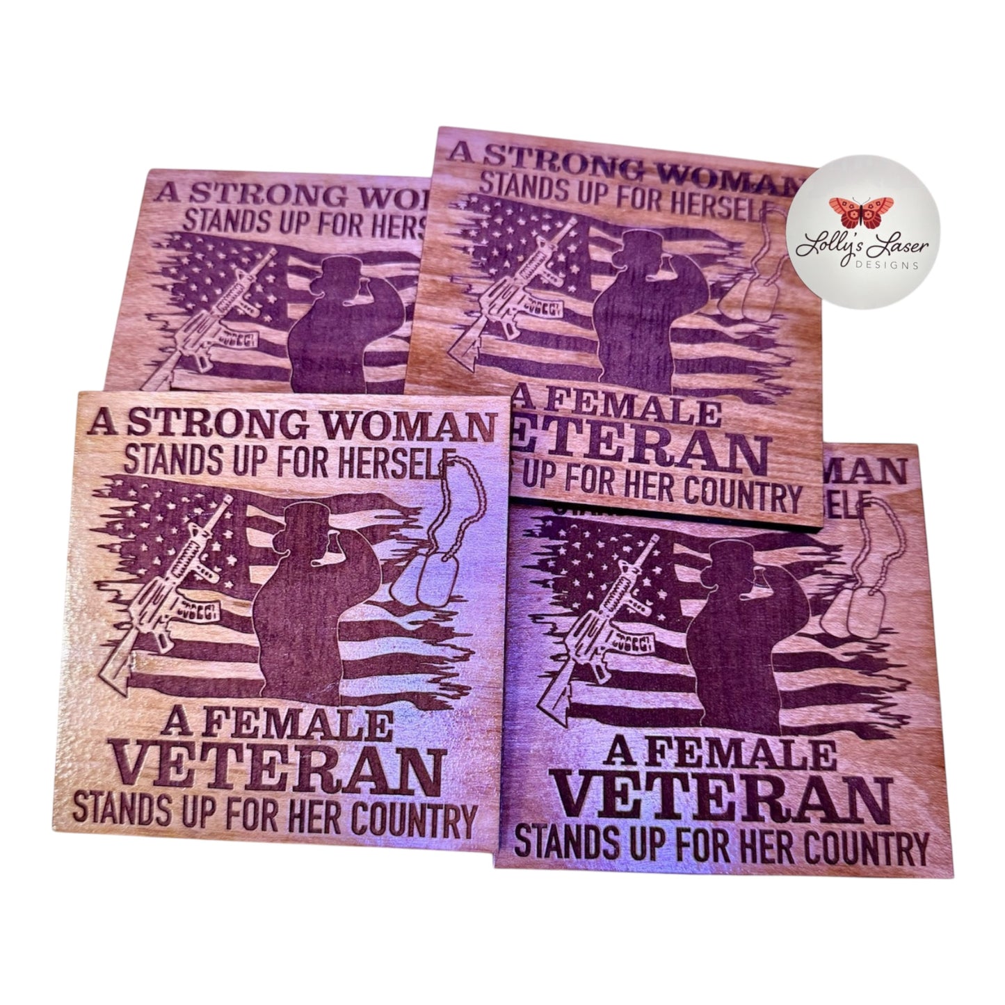 A Female Veteran Coaster Set