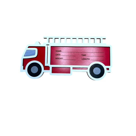 Fire Truck Baby Announcement