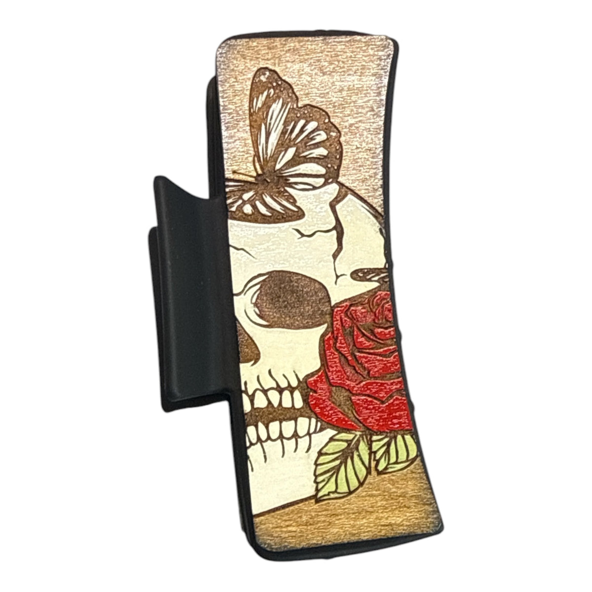 Skull Rose Butterfly Hair Clip
