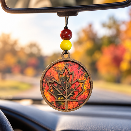 Maple Leaf Car Charm