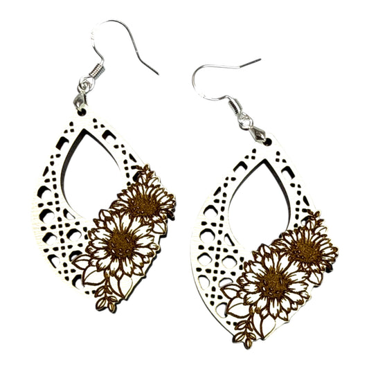 Sunflower Rattan Earrings