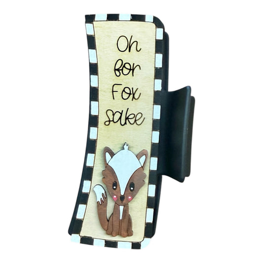 Oh for Fox Sake 4” Hair Clip