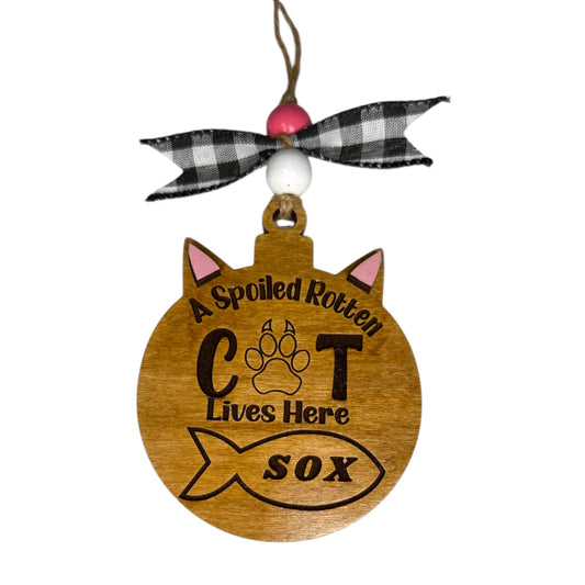 Spoiled Cat Personalized Ornament