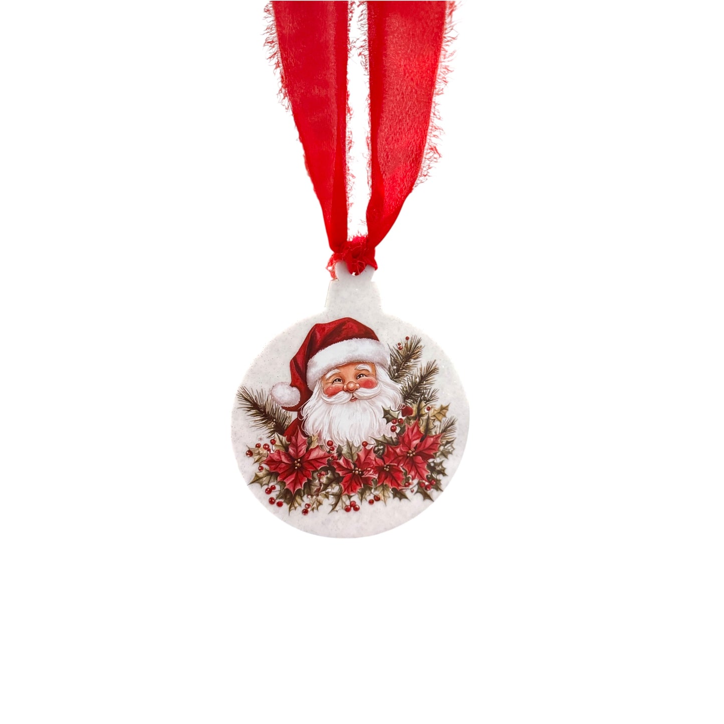 Santa Wreath Ornament