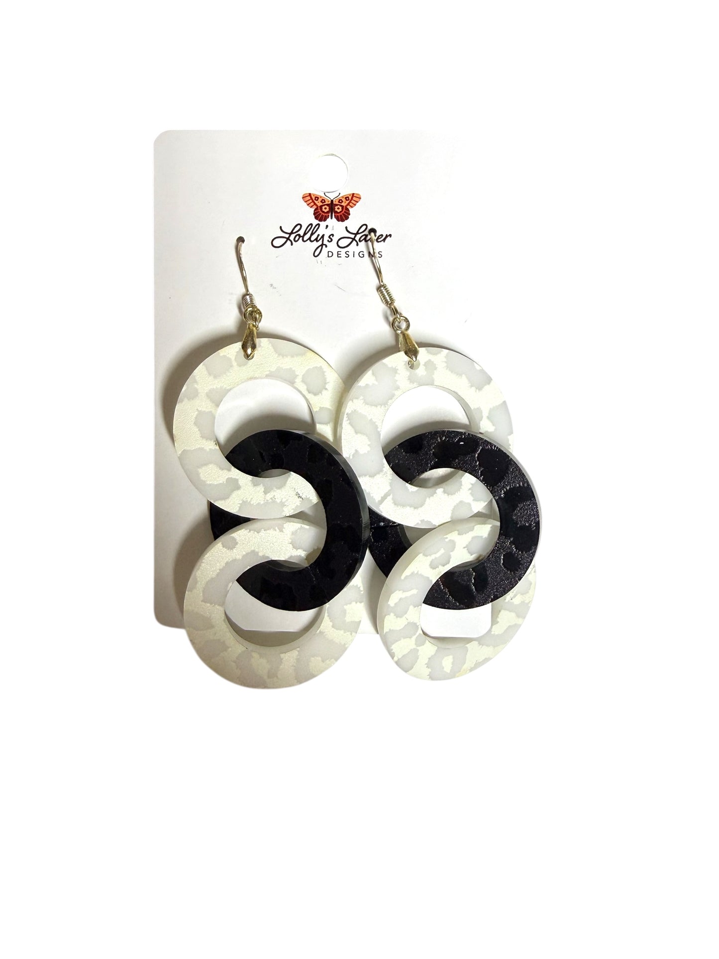 3 Hoop Leopard Dangle Earrings