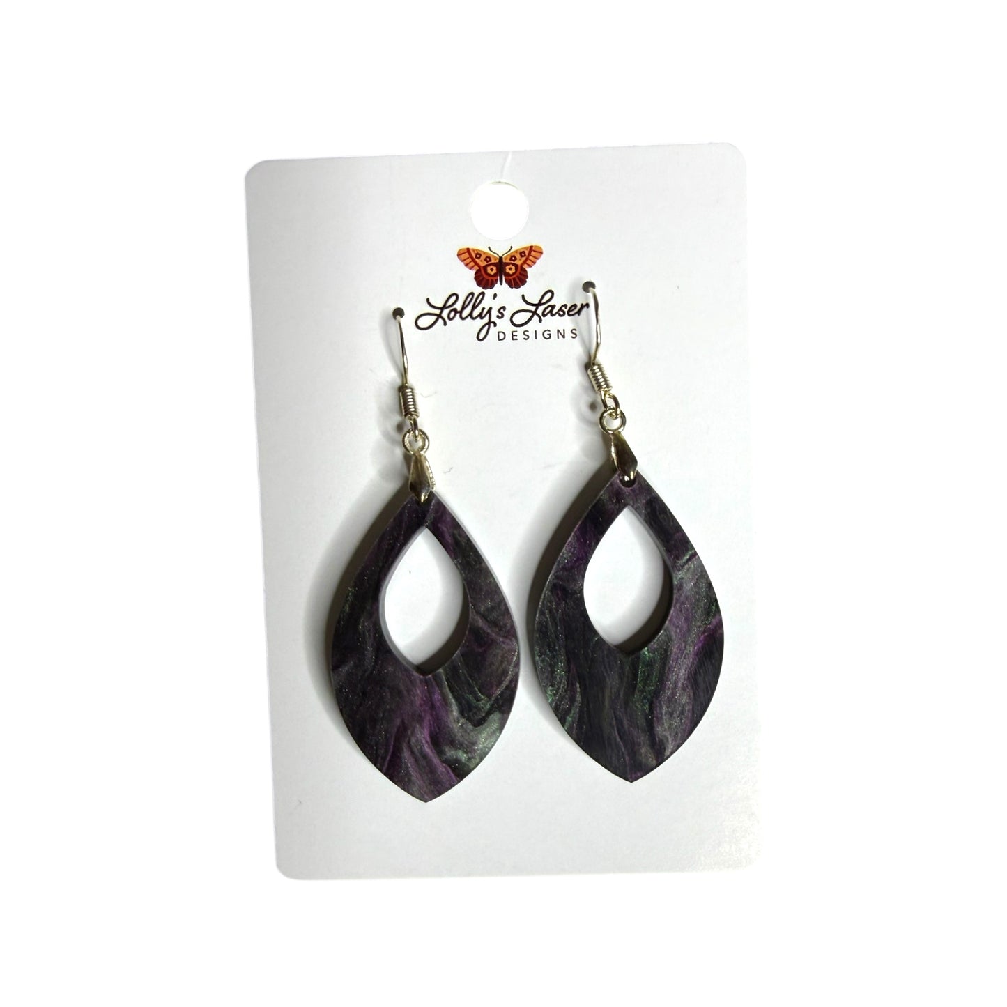 Northern Lights Teardrop Oval Earrings