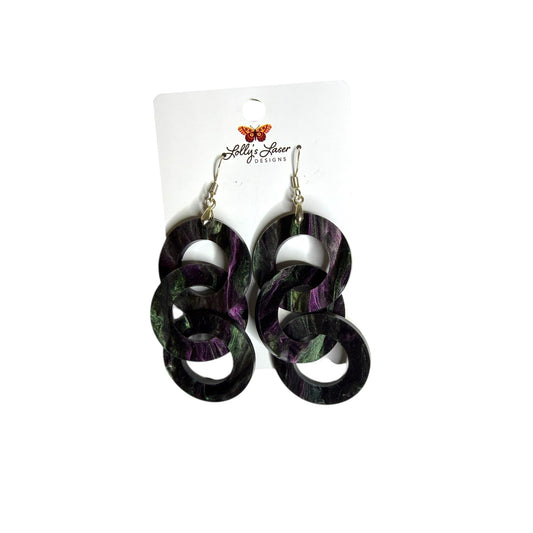 Northern Lights 3 Hoop Dangle Earrings
