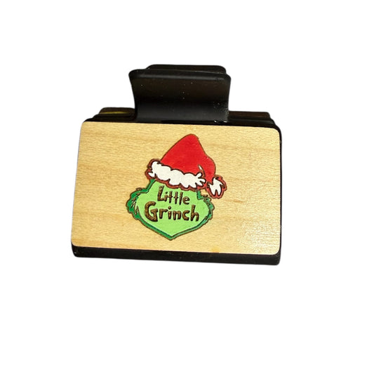2” Little Grinch Hair Clip