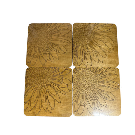 Sunflower Coaster Set