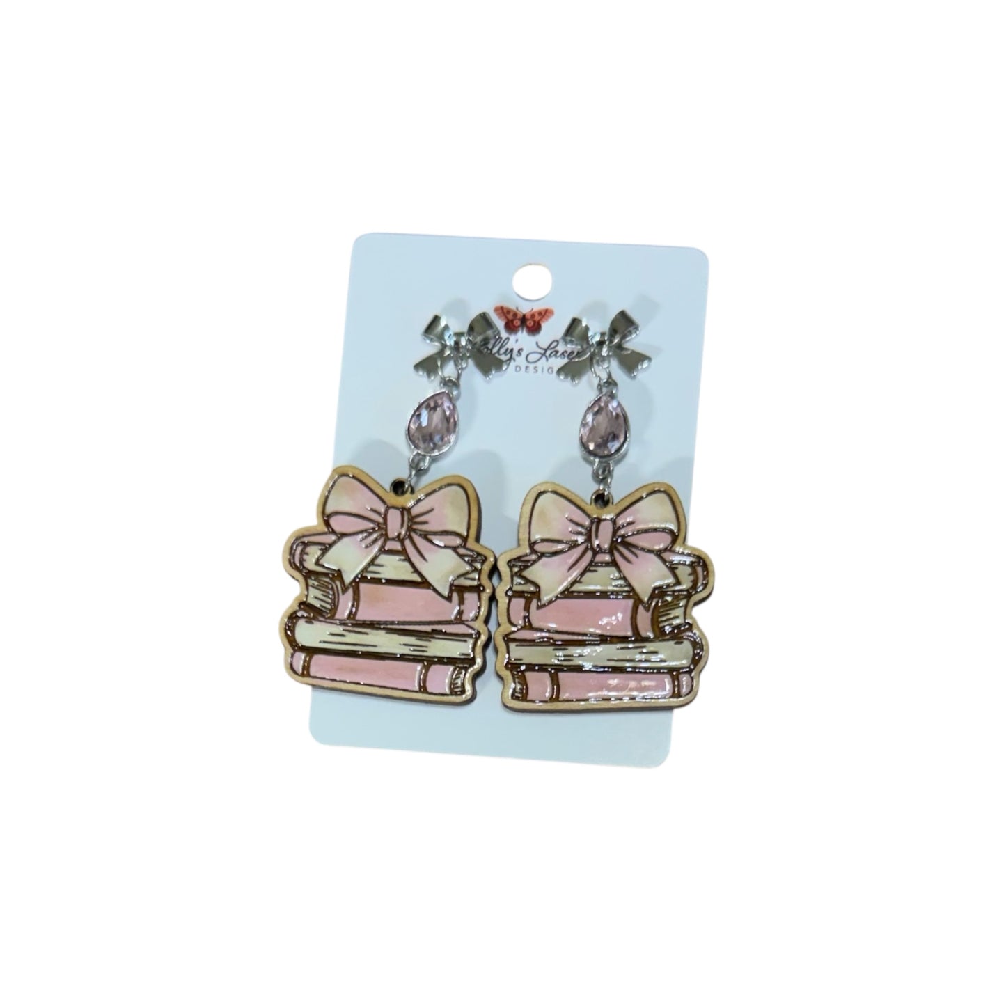 Stacked Book Earrings