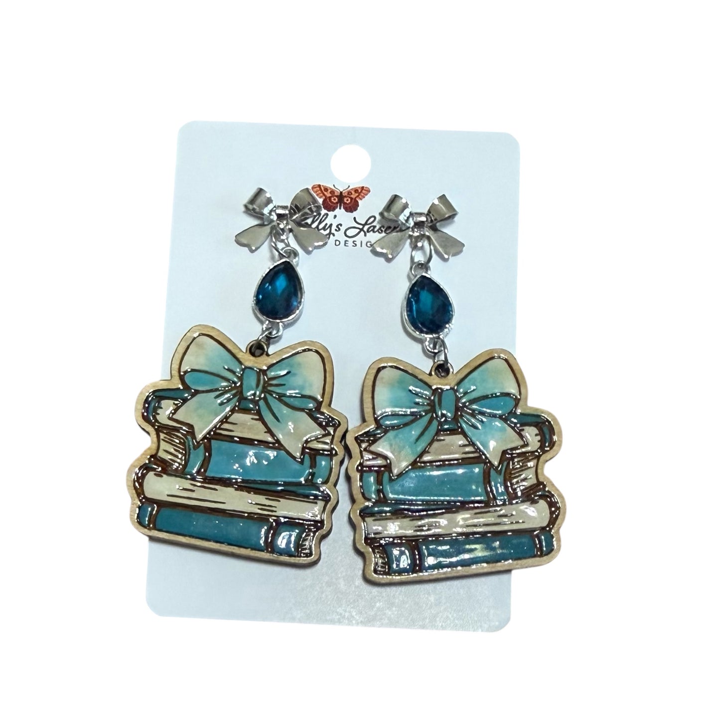 Stacked Book Earrings