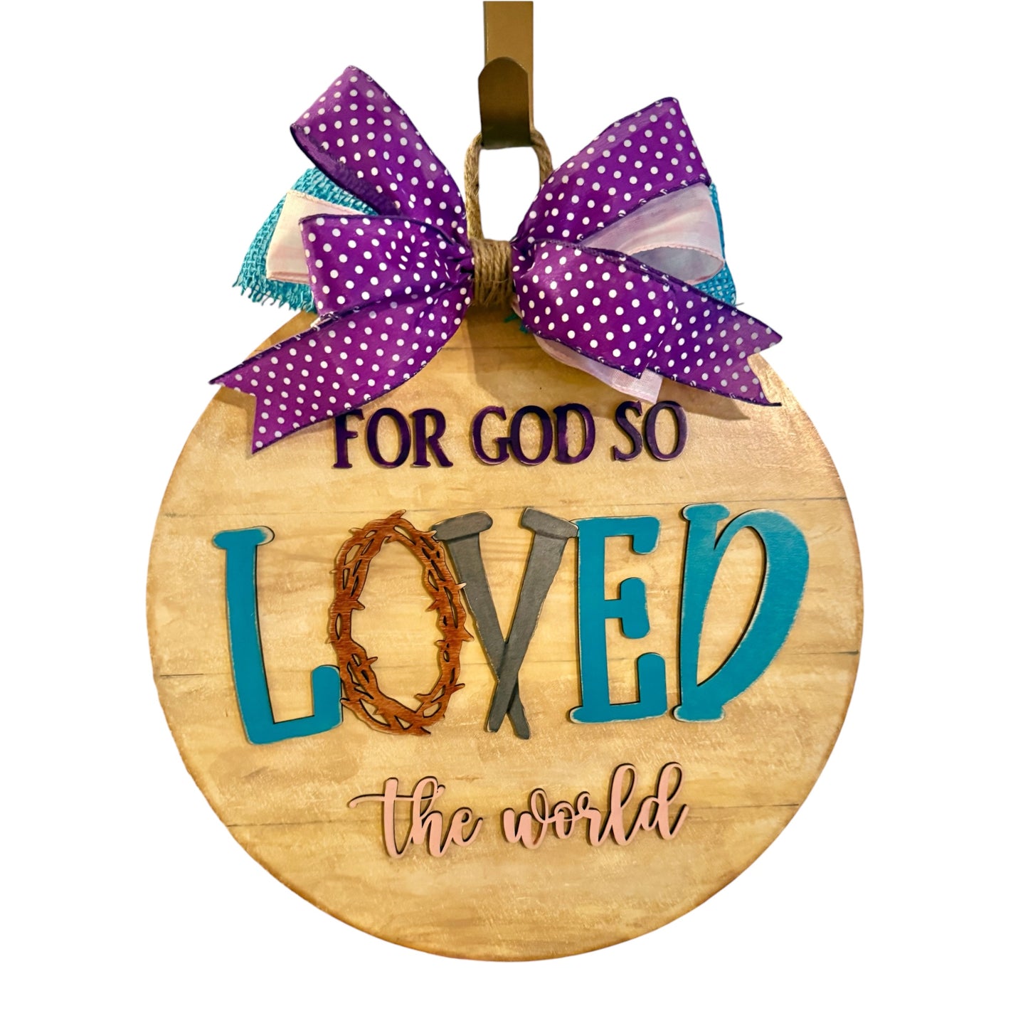 For God So Loved Door Hanger