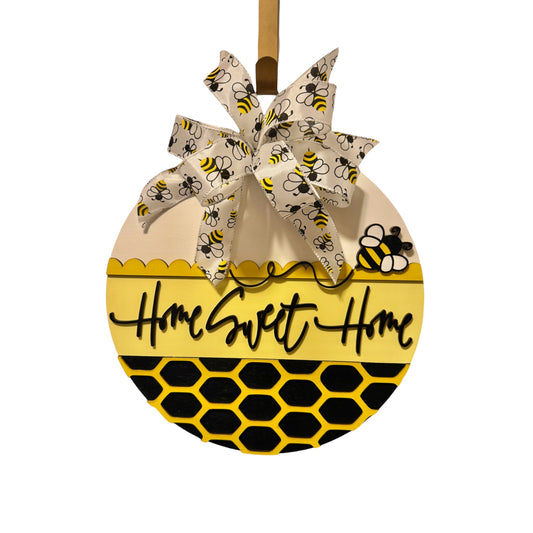14” Honeycomb Home Sweet Home Door Hanger