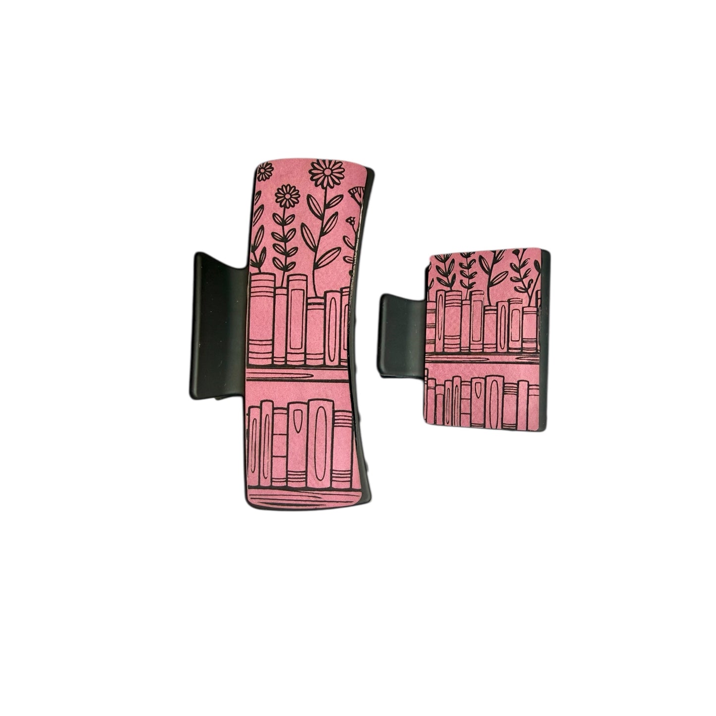 Library Flower Hair Clips